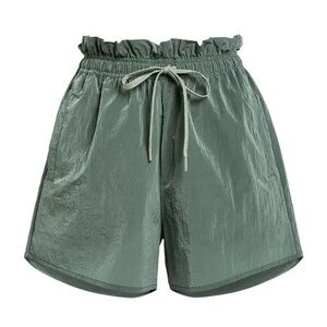 VARLEY Tulair HighRise Short Paperbag Waist Athletic Nylon Shimmer Shell Size XS